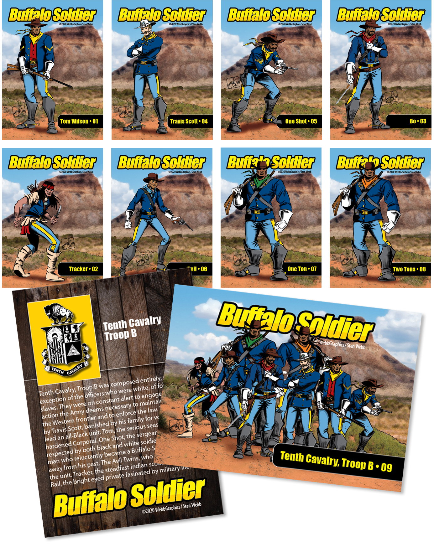 Buffalo Soldier Tading Cards